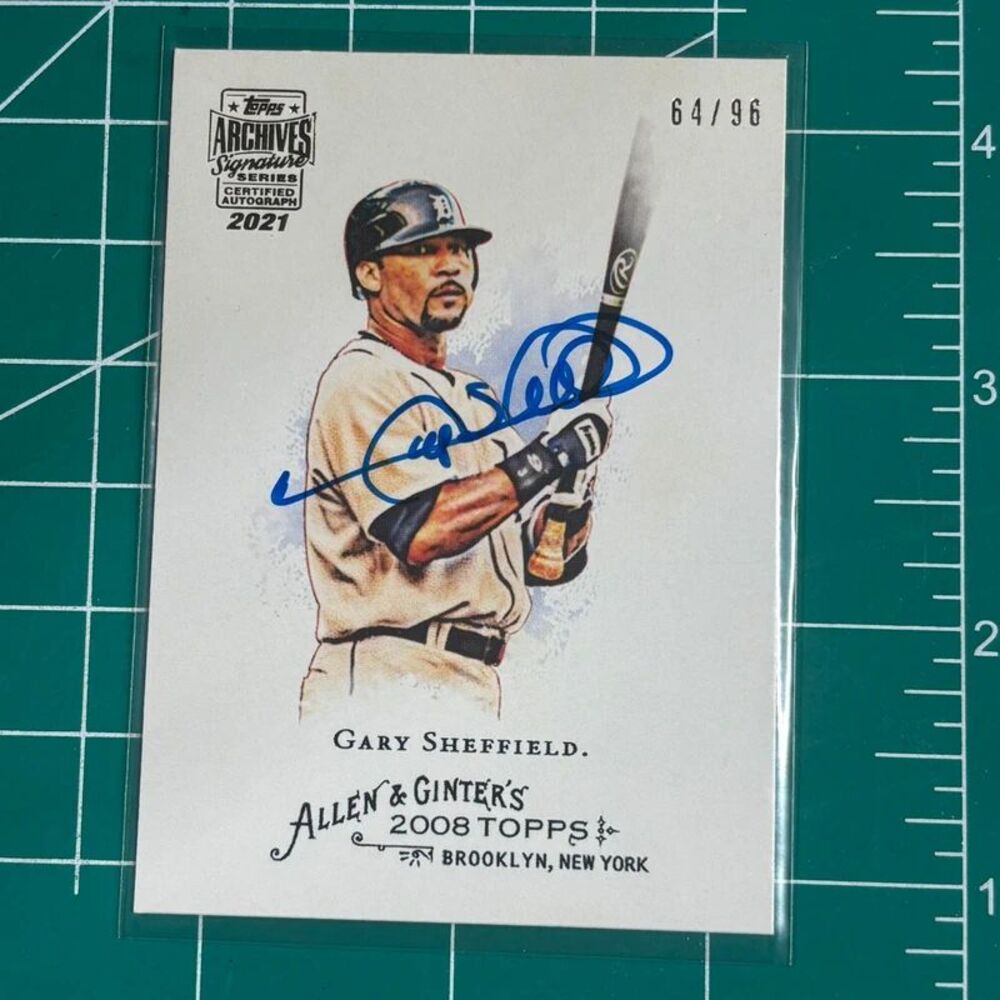 2021 Topps Archives Signature Auto #269 Gary Sheffield /96 Buyback Tigers